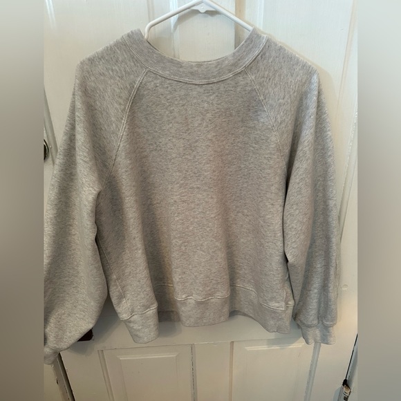 Abercrombie & Fitch Sweaters - Abercrombie & Fitch Women’s Essential Raglan Classic Sunday Crew - Light Grey L